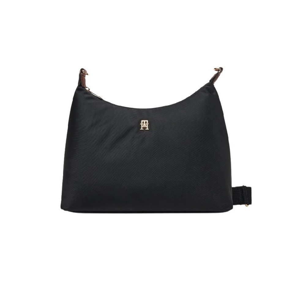 TOMMY HILFIGER POPETTE SHOULDER BAG ΤΣΑΝΤΑ ΓΥΝΑΙΚΕΙΑ BLACK