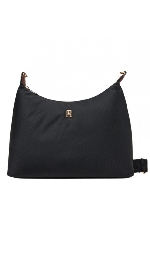 TOMMY HILFIGER POPETTE SHOULDER BAG ΤΣΑΝΤΑ ΓΥΝΑΙΚΕΙΑ BLACK