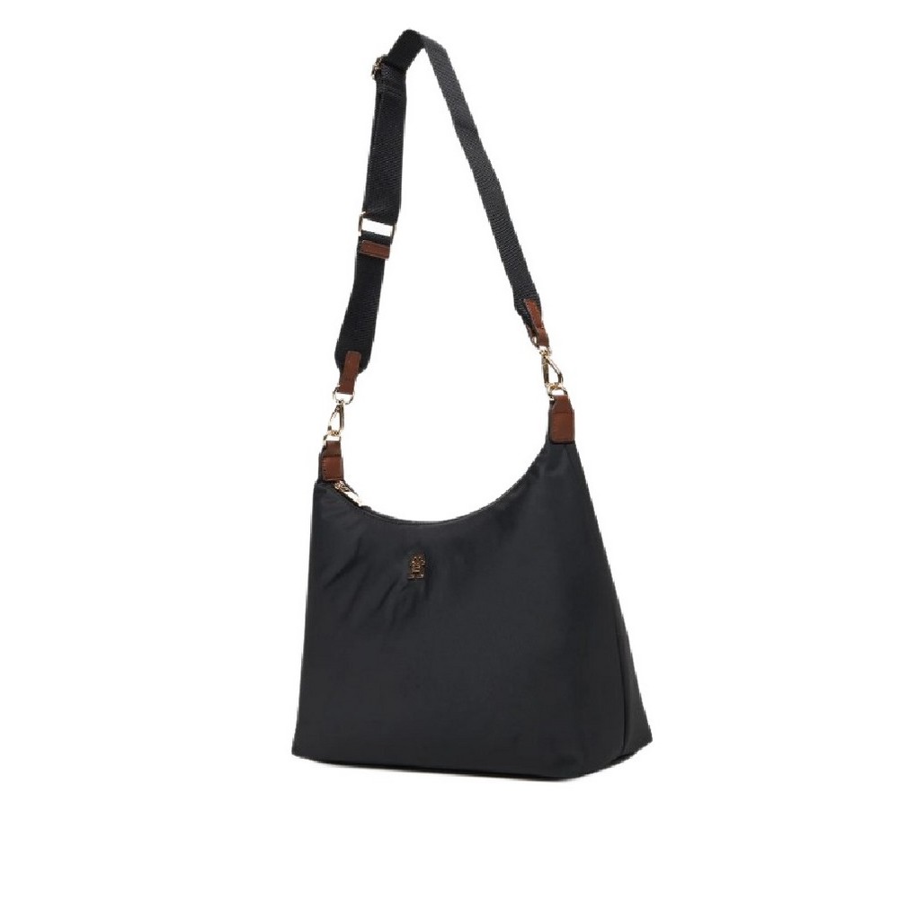 TOMMY HILFIGER POPETTE SHOULDER BAG ΤΣΑΝΤΑ ΓΥΝΑΙΚΕΙΑ BLACK