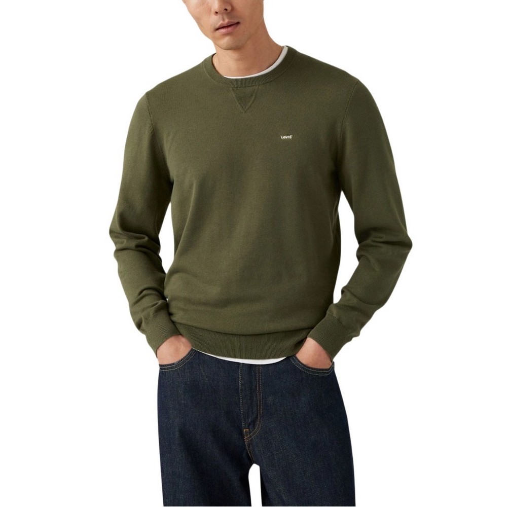 LEVIS® LIGHTWEIGHT HM SWEATER ΜΠΛΟΥΖΑ ΠΛΕΚΤΗ ΑΝΔΡΙΚΗ GREEN