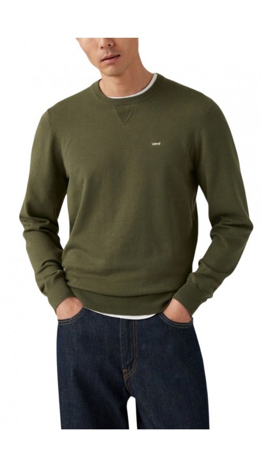 LEVIS® LIGHTWEIGHT HM SWEATER ΜΠΛΟΥΖΑ ΠΛΕΚΤΗ ΑΝΔΡΙΚΗ GREEN