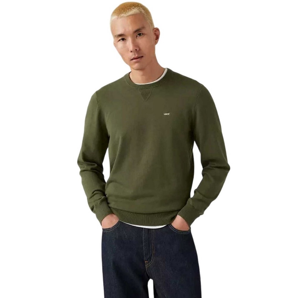 LEVIS® LIGHTWEIGHT HM SWEATER ΜΠΛΟΥΖΑ ΠΛΕΚΤΗ ΑΝΔΡΙΚΗ GREEN