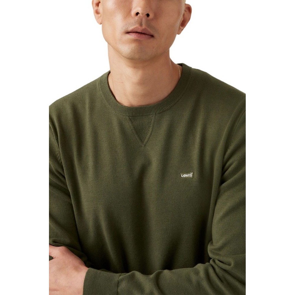 LEVIS® LIGHTWEIGHT HM SWEATER ΜΠΛΟΥΖΑ ΠΛΕΚΤΗ ΑΝΔΡΙΚΗ GREEN