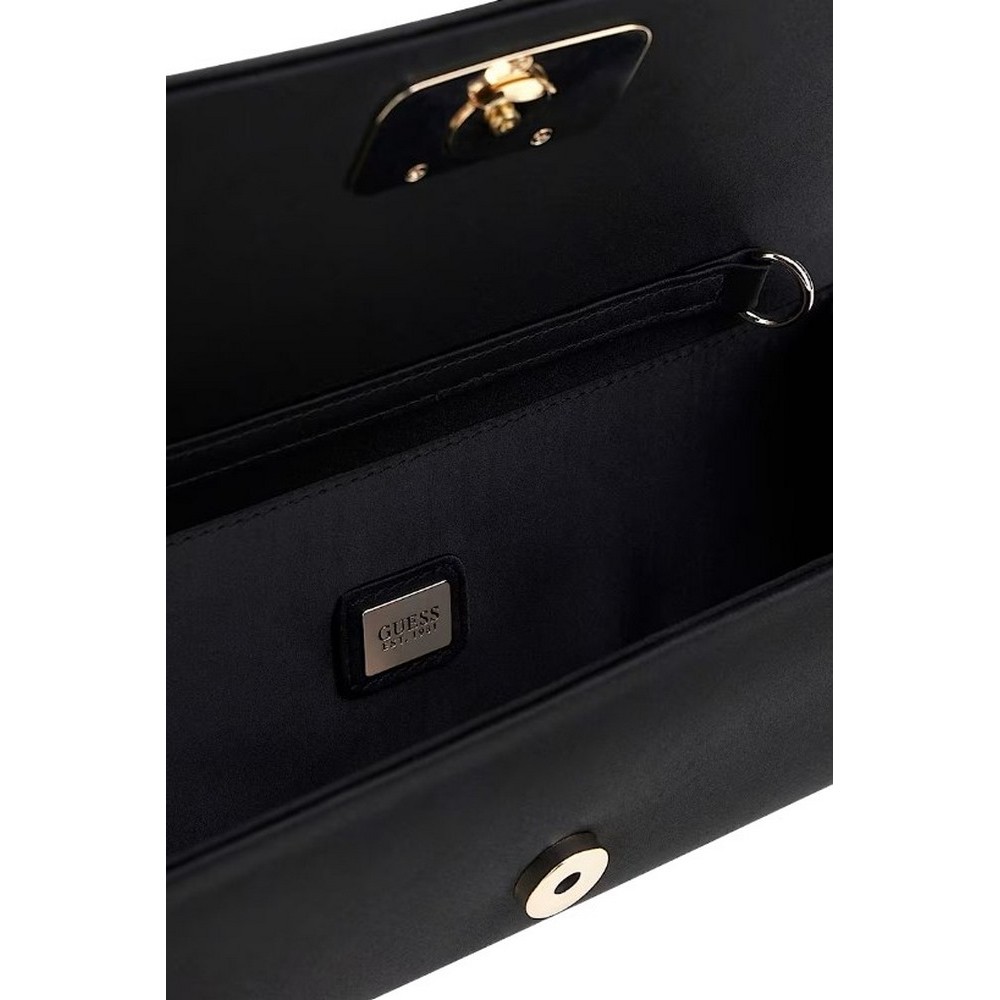 GUESS ΑΚΥΡΟ ZALINA TOP HANDLE CLUTCH ΤΣΑΝΤΑ ΓΥΝΑΙΚΕΙΑ BLACK