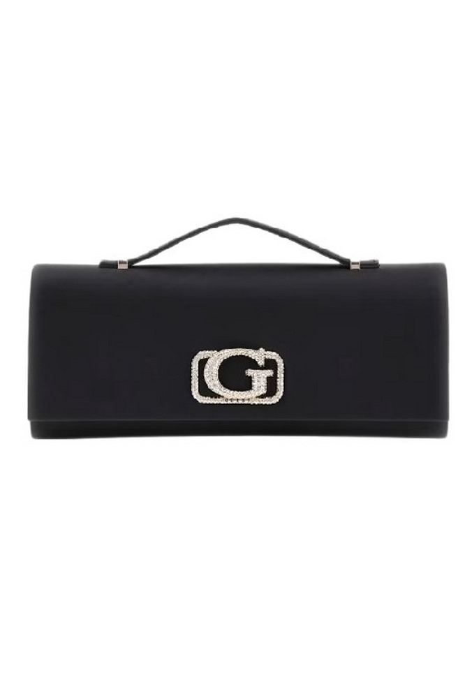 GUESS ΑΚΥΡΟ ZALINA TOP HANDLE CLUTCH ΤΣΑΝΤΑ ΓΥΝΑΙΚΕΙΑ BLACK