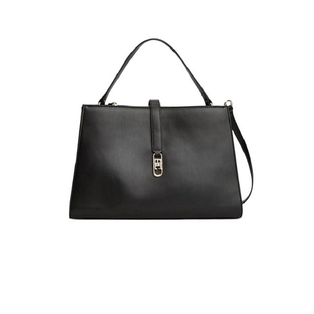 TOMMY HILFIGER LIBRE MED SATCHEL ΤΣΑΝΤΑ ΓΥΝΑΙΚΕΙΑ BLACK