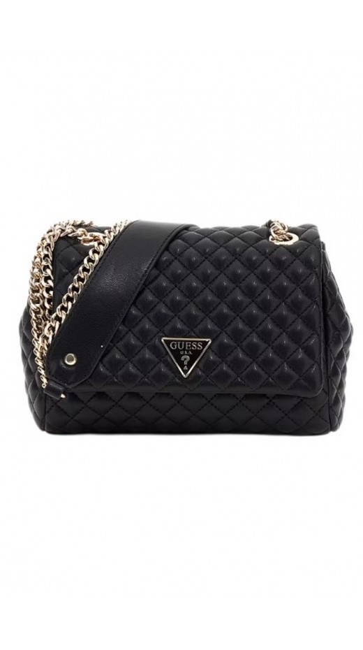 GUESS ECO RIANEE CNRTBLE XBODY FLAP ΤΣΑΝΤΑ ΓΥΝΑΙΚΕΙΑ BLACK