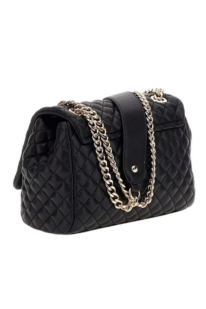 GUESS ECO RIANEE CNRTBLE XBODY FLAP ΤΣΑΝΤΑ ΓΥΝΑΙΚΕΙΑ BLACK