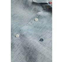 SUPERDRY D2 STUD VACATION LINEN SHIRT ΠΟΥΚΑΜΙΣΟ ΑΝΔΡΙΚΟ WHITE/BLUE