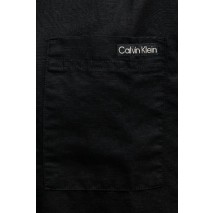 CALVIN KLEIN JEANS LINEN COTTON S/S SHIRT ΠΟΥΚΑΜΙΣΟ ΑΝΔΡΙΚΟ BLACK