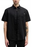 CALVIN KLEIN JEANS LINEN COTTON S/S SHIRT ΠΟΥΚΑΜΙΣΟ ΑΝΔΡΙΚΟ BLACK