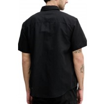 CALVIN KLEIN JEANS LINEN COTTON S/S SHIRT ΠΟΥΚΑΜΙΣΟ ΑΝΔΡΙΚΟ BLACK
