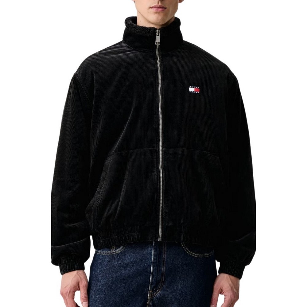 TOMMY JEANS WASHED CORDUROY JACKET ΜΠΟΥΦΑΝ ΑΝΔΡΙΚΟ BLACK