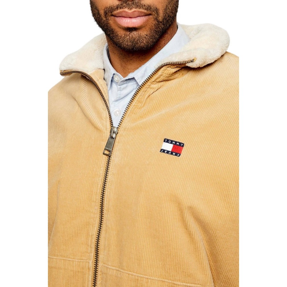TOMMY JEANS WASHED CORDUROY JACKET ΜΠΟΥΦΑΝ ΑΝΔΡΙΚΟ BEIGE