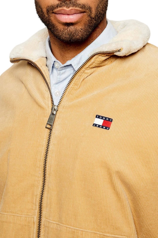 TOMMY JEANS WASHED CORDUROY JACKET ΜΠΟΥΦΑΝ ΑΝΔΡΙΚΟ BEIGE