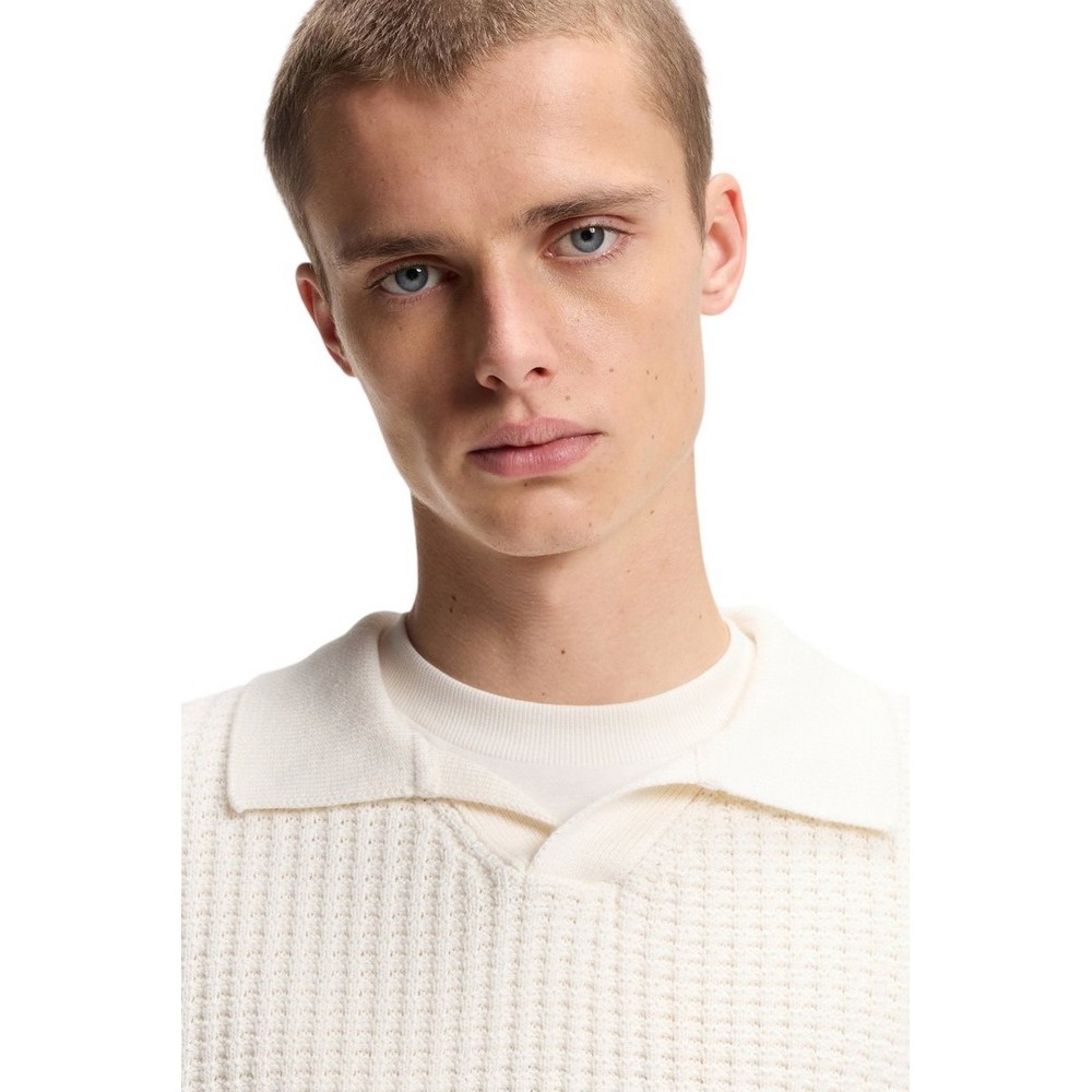 HUGO BOSS SPERO 10277631 T-SHIRT ΜΠΛΟΥΖΑ ΑΝΔΡΙΚΗ OFF WHITE