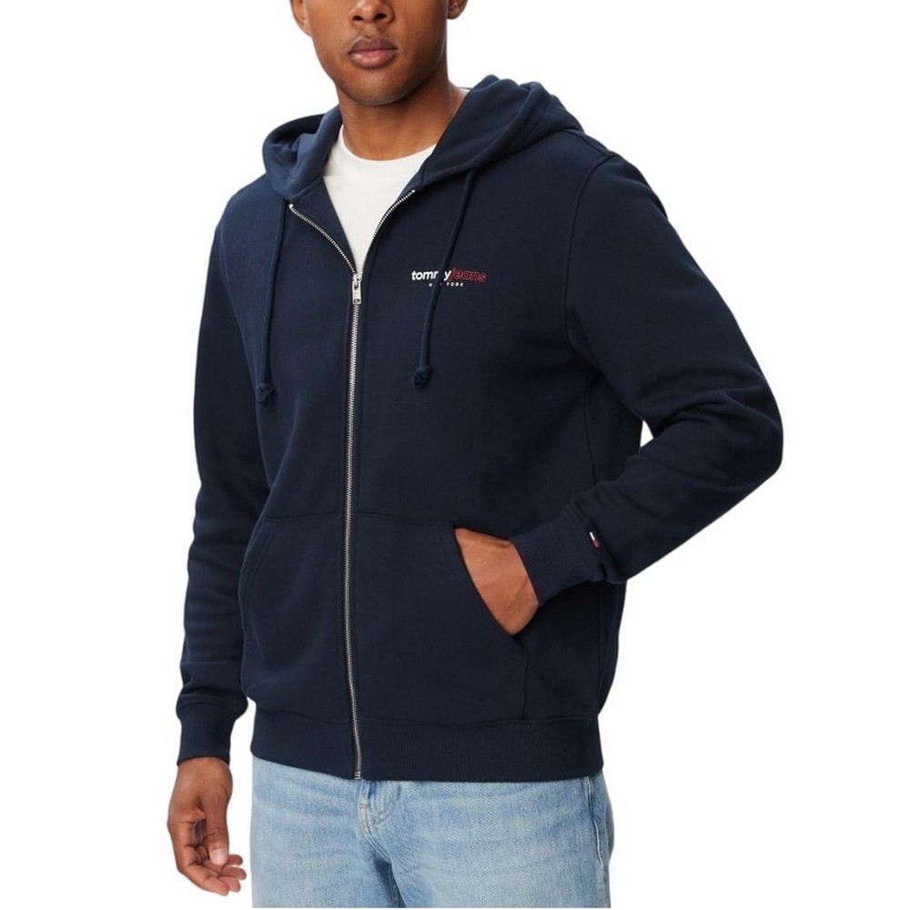 TOMMY JEANS REG DNA BACKPRINT FZ HD ΖΑΚΕΤΑ ΦΟΥΤΕΡ ΑΝΔΡΙΚΗ NAVY