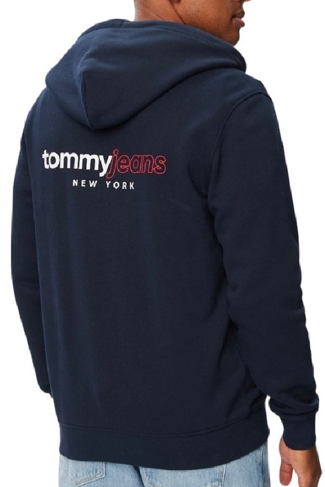 TOMMY JEANS REG DNA BACKPRINT FZ HD ΖΑΚΕΤΑ ΦΟΥΤΕΡ ΑΝΔΡΙΚΗ NAVY