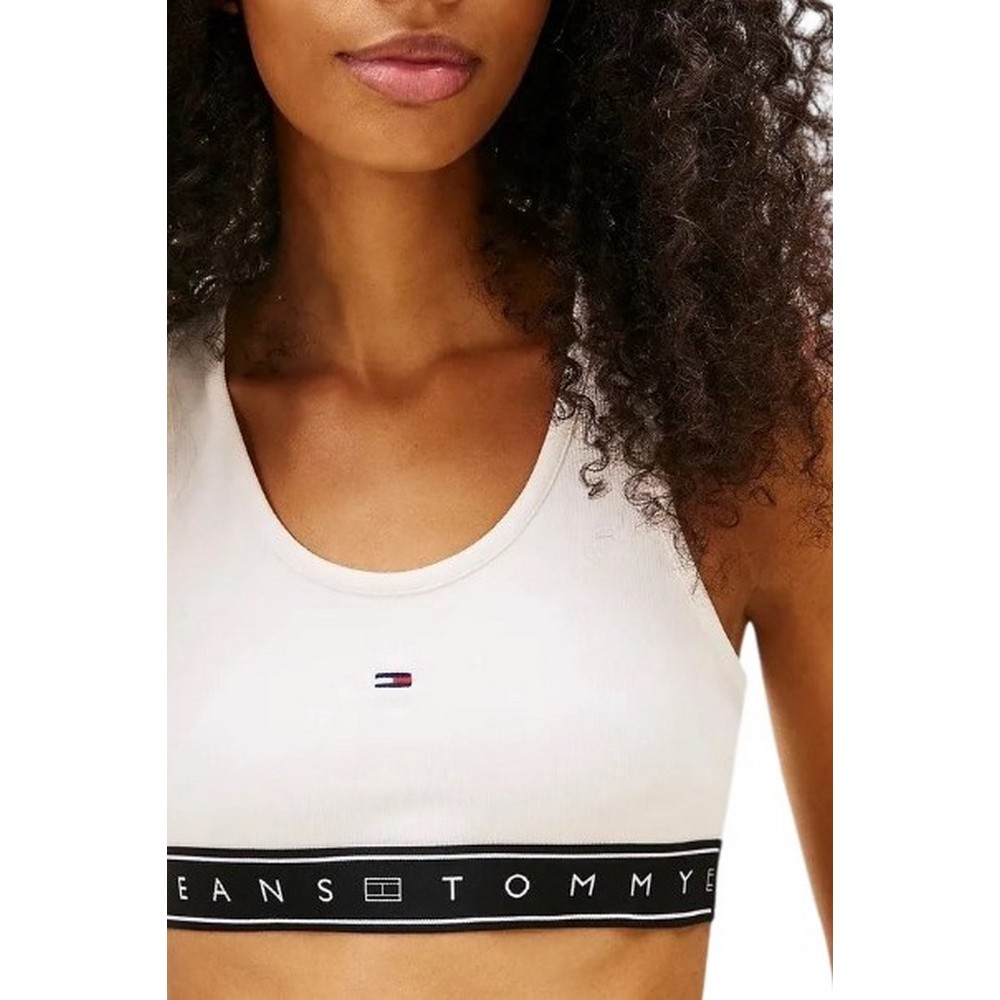 TOMMY JEANS SP CRP TAPE BRA TOP ΤΟΠ ΓΥΝΑΙΚΕΙΟ OFF WHITE