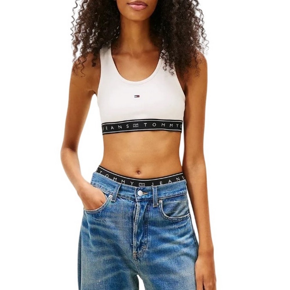 TOMMY JEANS SP CRP TAPE BRA TOP ΤΟΠ ΓΥΝΑΙΚΕΙΟ OFF WHITE