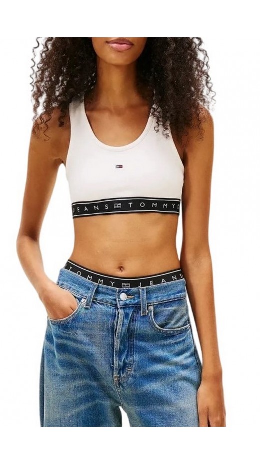 TOMMY JEANS SP CRP TAPE BRA TOP ΤΟΠ ΓΥΝΑΙΚΕΙΟ OFF WHITE