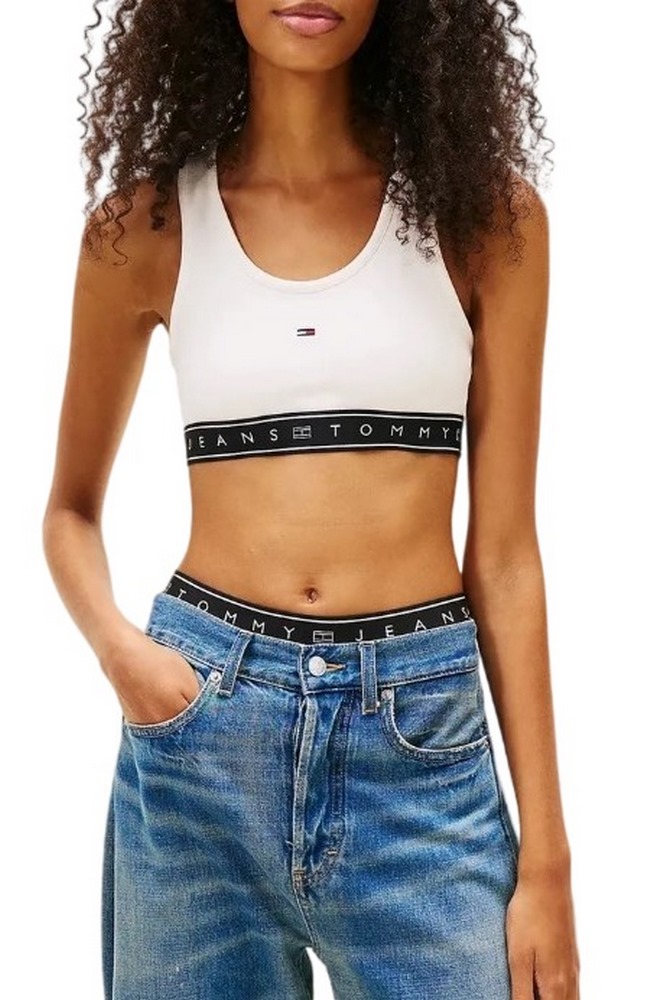 TOMMY JEANS SP CRP TAPE BRA TOP ΤΟΠ ΓΥΝΑΙΚΕΙΟ OFF WHITE