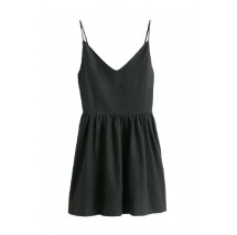 TOMMY JEANS LINEN SKATER DRESS ΦΟΡΕΜΑ ΓΥΝΑΙΚΕΙΟ BLACK
