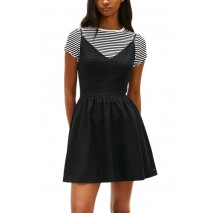TOMMY JEANS LINEN SKATER DRESS ΦΟΡΕΜΑ ΓΥΝΑΙΚΕΙΟ BLACK