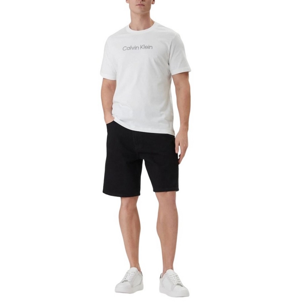 CALVIN KLEIN 20S EU WHOLESALE SPORTSWEAR GRAP T-SHIRT ΜΠΛΟΥΖΑ ΑΝΔΡΙΚΗ BRIGHT WHITE