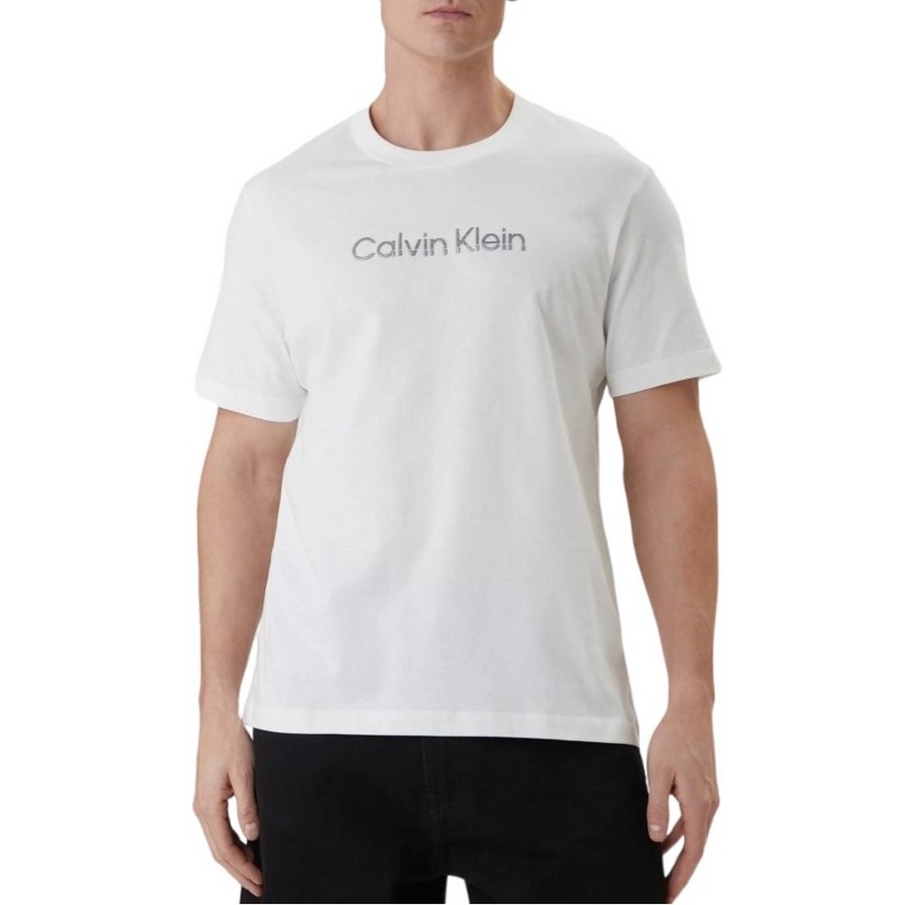CALVIN KLEIN 20S EU WHOLESALE SPORTSWEAR GRAP T-SHIRT ΜΠΛΟΥΖΑ ΑΝΔΡΙΚΗ BRIGHT WHITE