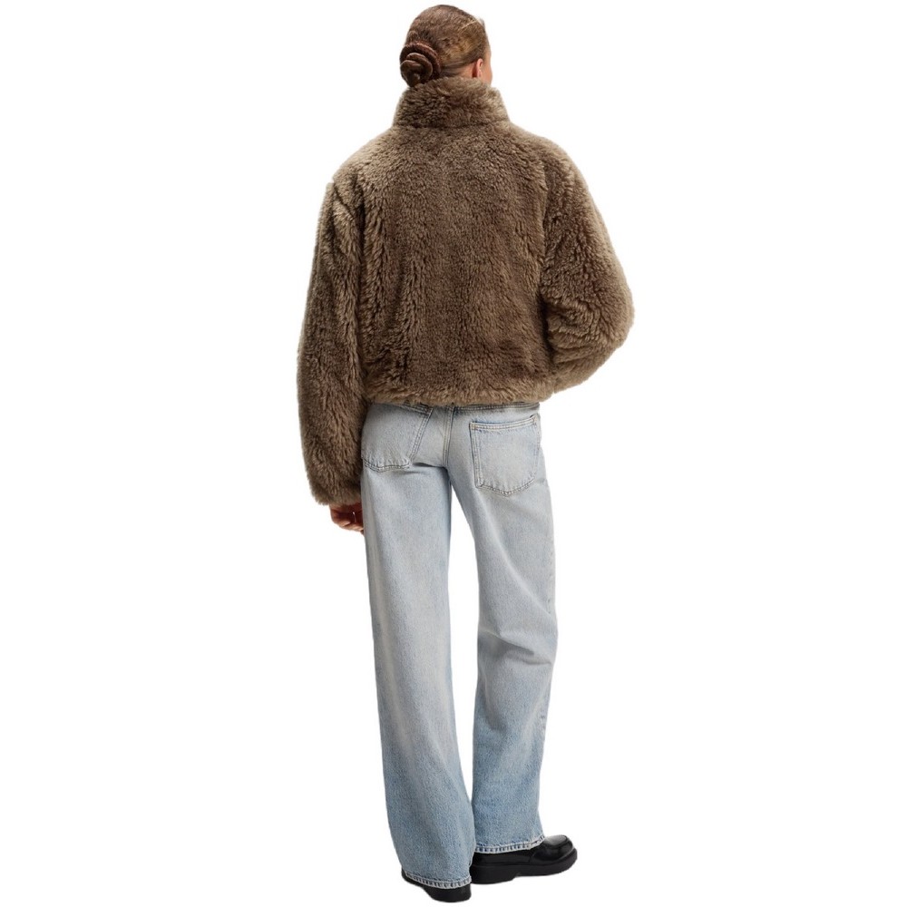 HUGO BOSS FELVER CASUAL JACKET ΜΠΟΥΦΑΝ ΓΥΝΑΙΚΕΙΟ TAUPE