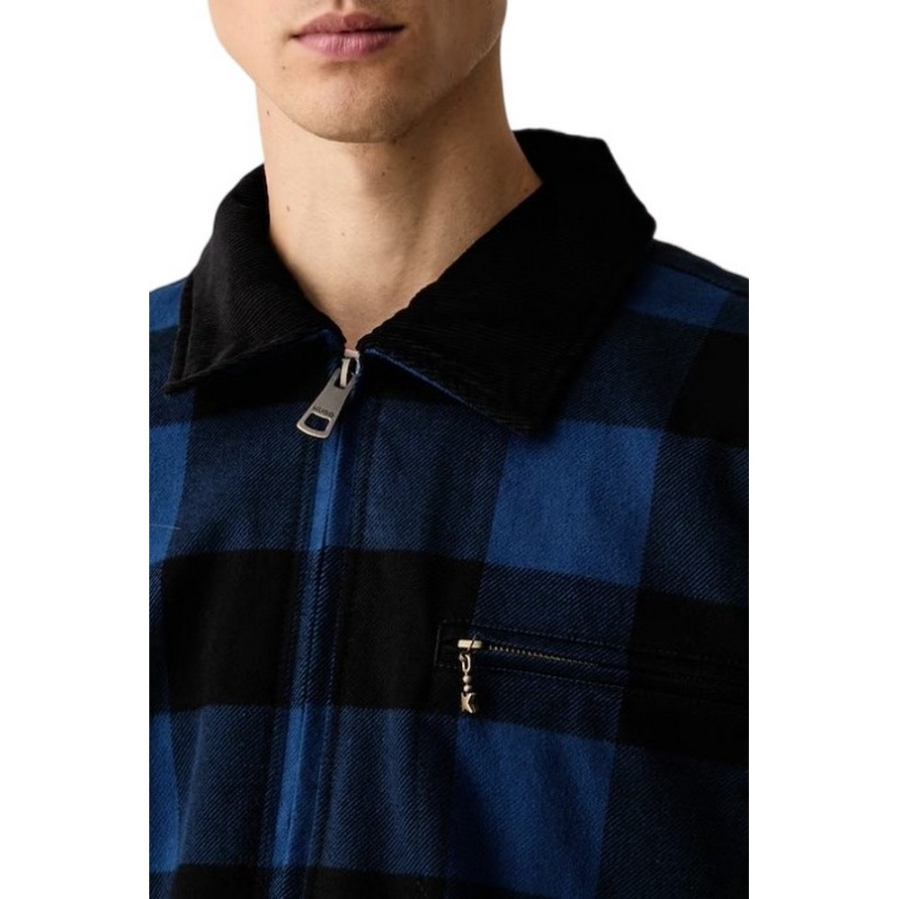 HUGO BOSS BAKER CASUAL JACKET ΜΠΟΥΦΑΝ ΑΝΔΡΙΚΟ BLUE/BLACK