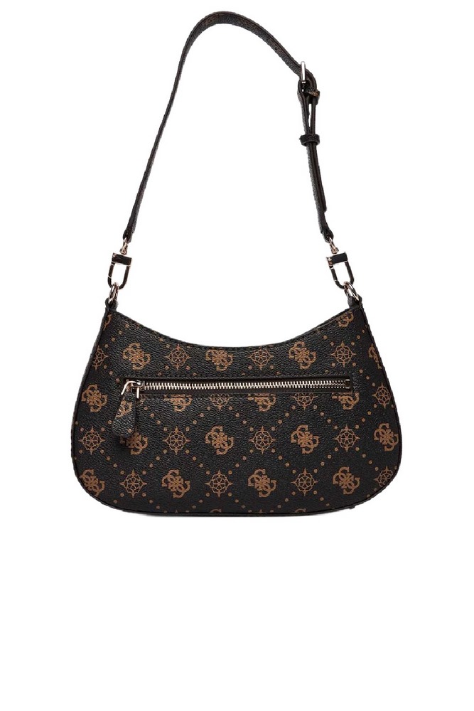 GUESS EMELIE LOGO TOP ZIP SHLDR BAG ΤΣΑΝΤΑ ΓΥΝΑΙΚΕΙΑ COFFEE