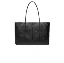 CALVIN KLEIN EMBOSSED AOP LEATHER TOTE ΤΣΑΝΤΑ ΓΥΝΑΙΚΕΙΑ BLACK