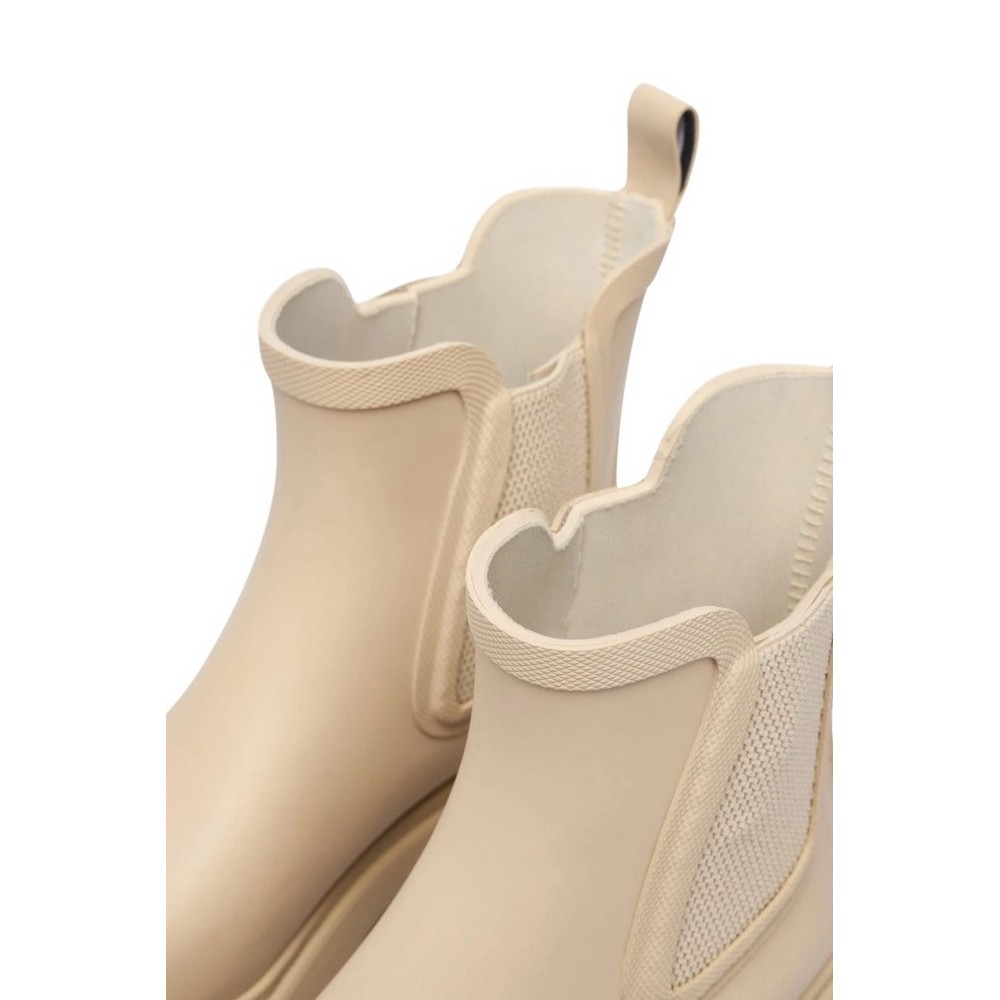 TOMMY HILFIGER RUBBER FLAG CLEATED RAINBOOT ΠΑΠΟΥΤΣΙ ΓΥΝΑΙΚΕΙΟ BEIGE