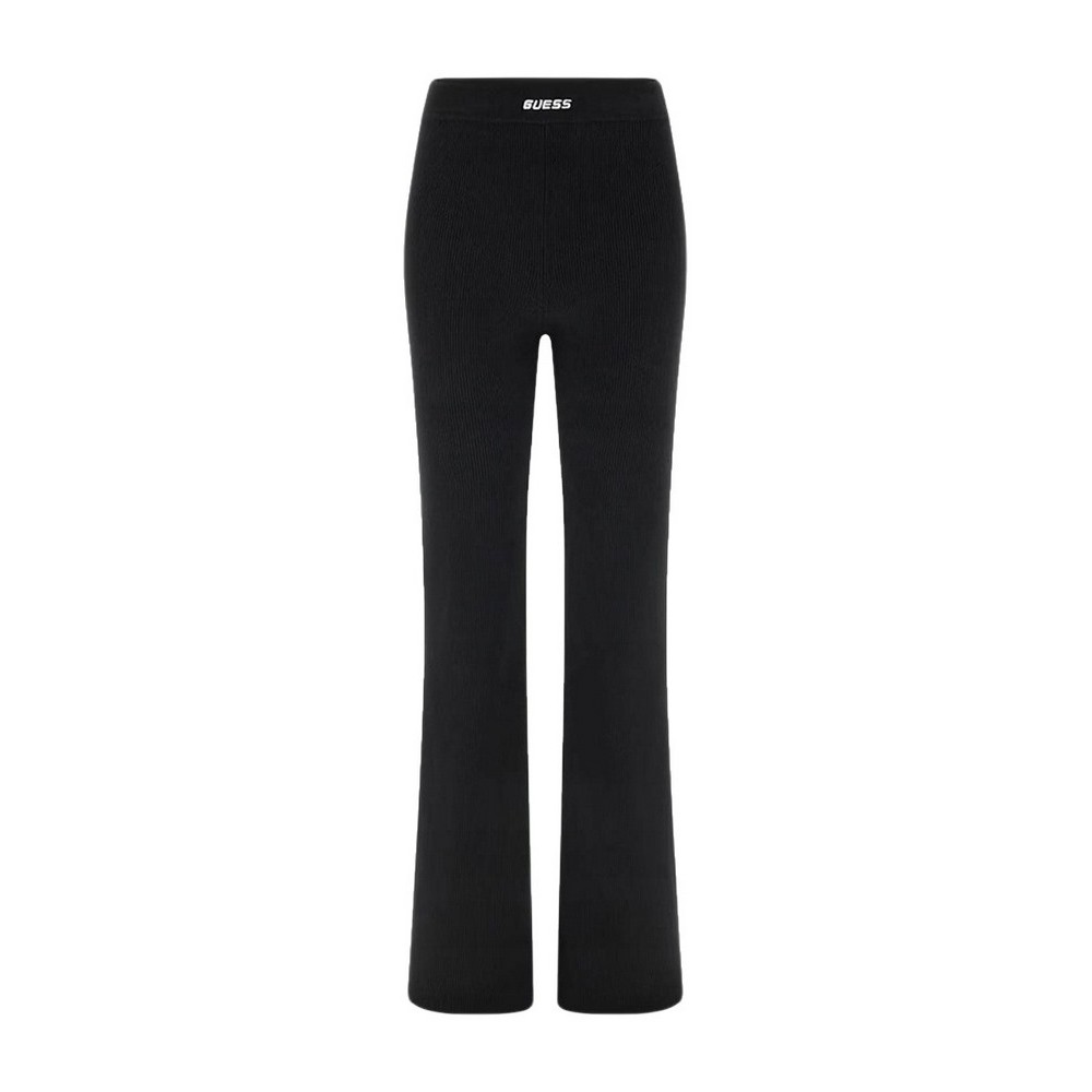 GUESS FLAMINIA RIBBED FLARE PANTS SW ΦΟΡΜΑ ΠΑΝΤΕΛΟΝΙ ΓΥΝΑΙΚΕΙΟ BLACK