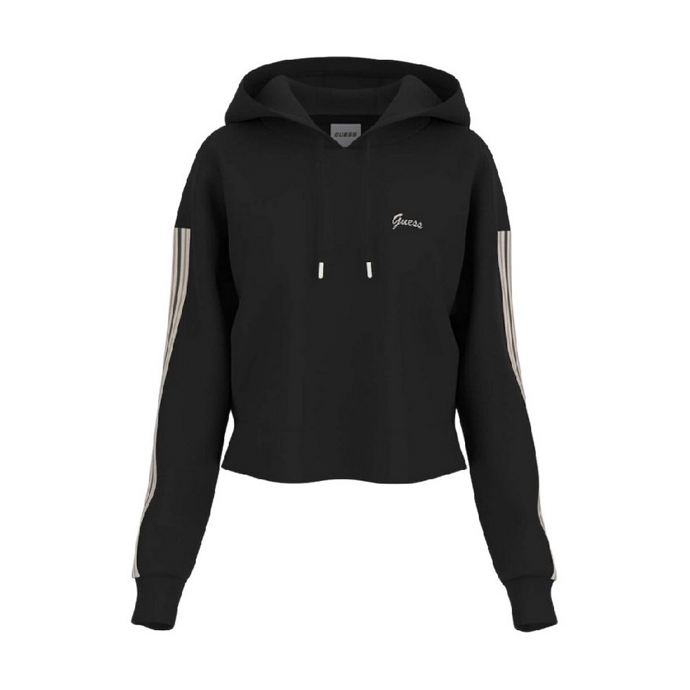 GUESS MURIEL HOODIE SWEATSHIRT ΜΠΛΟΥΖΑ ΦΟΥΤΕΡ ΓΥΝΑΙΚΕΙΑ BLACK
