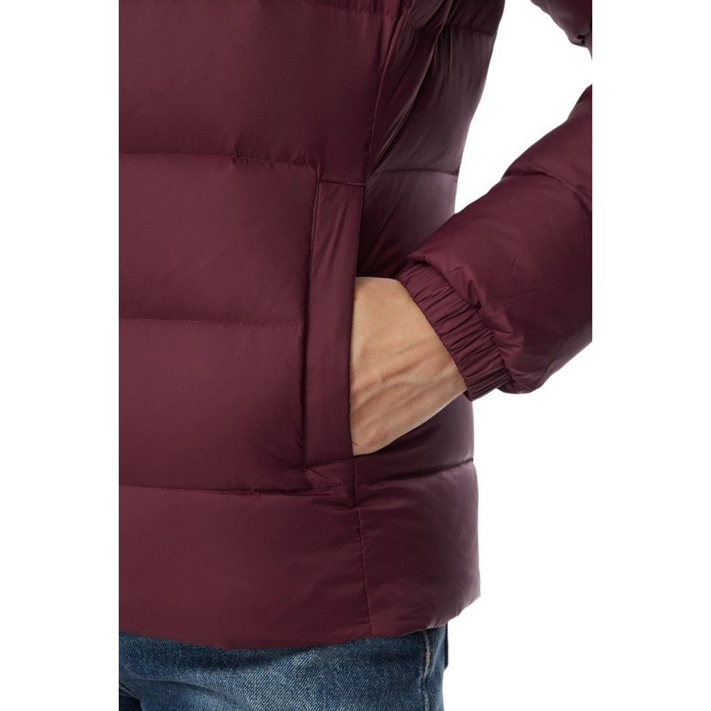 TOMMY JEANS BASIC HOODED DOWN JACKET ΜΠΟΥΦΑΝ ΓΥΝΑΙΚΕΙΟ BERRY