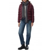 TOMMY JEANS BASIC HOODED DOWN JACKET ΜΠΟΥΦΑΝ ΓΥΝΑΙΚΕΙΟ BERRY