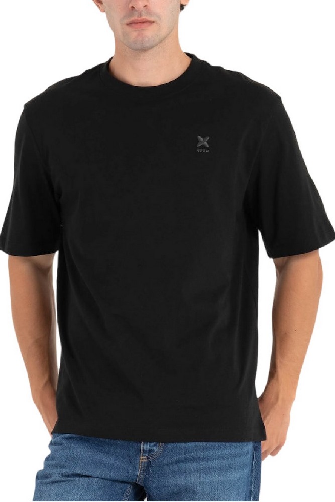 HUGO BOSS NOSTERIO JERSEY T-SHIRT ΜΠΛΟΥΖΑ ΑΝΔΡΙΚΗ BLACK