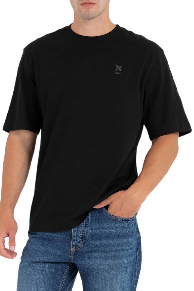 HUGO BOSS NOSTERIO JERSEY T-SHIRT ΜΠΛΟΥΖΑ ΑΝΔΡΙΚΗ BLACK