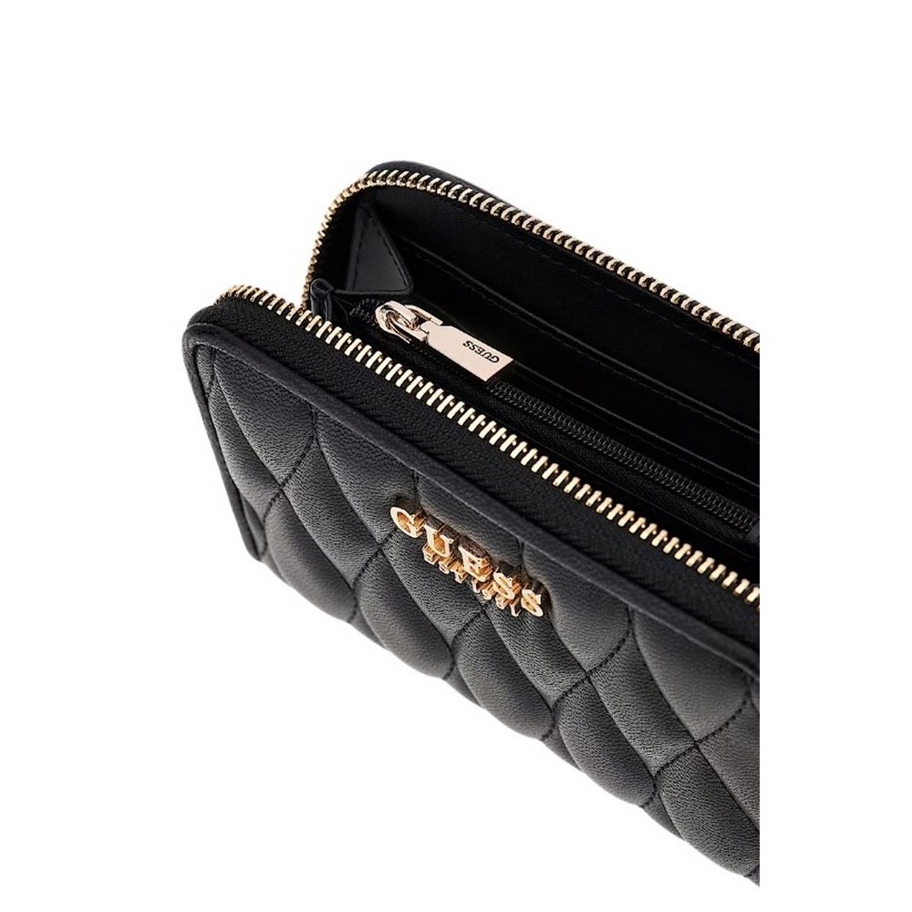 GUESS VALLA SLG MEDIUM ZIP AROUND ΠΟΡΤΟΦΟΛΙ ΓΥΝΑΙΚΕΙΟ BLACK