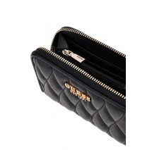 GUESS VALLA SLG MEDIUM ZIP AROUND ΠΟΡΤΟΦΟΛΙ ΓΥΝΑΙΚΕΙΟ BLACK