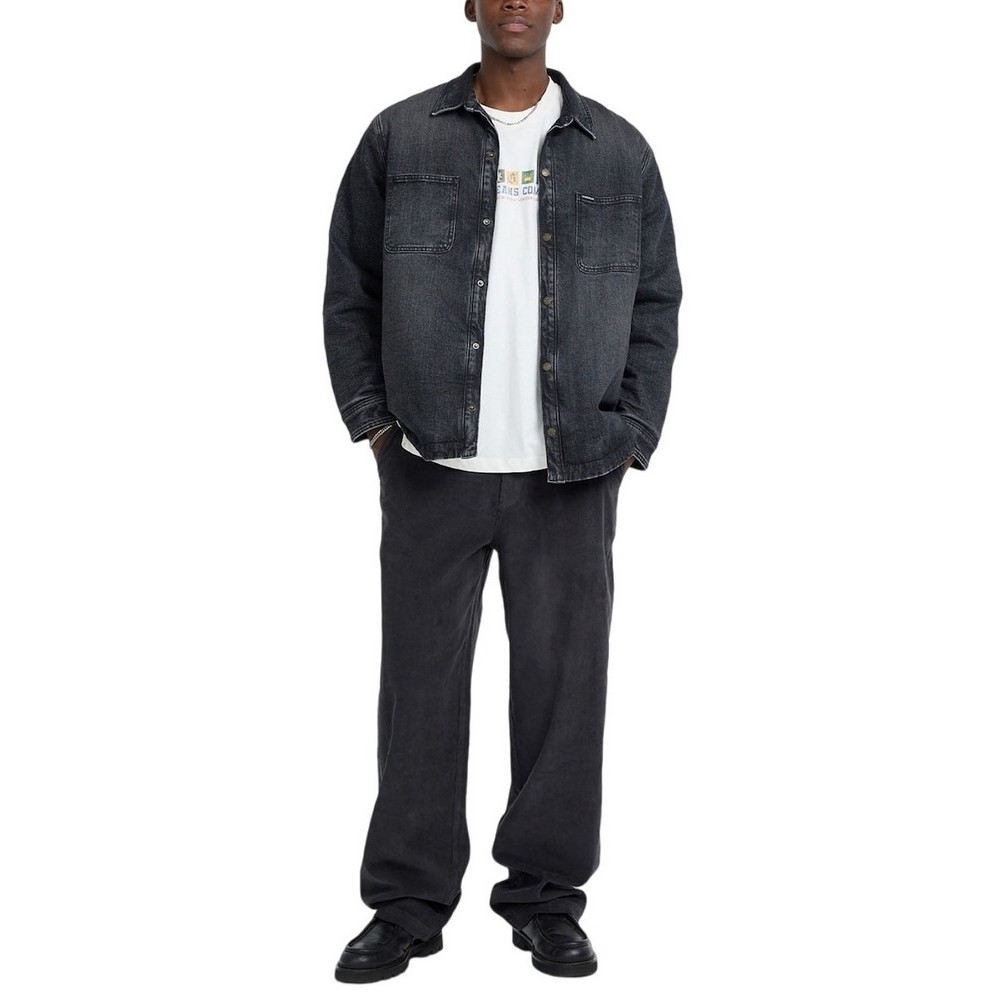 GUESS JEANS DENIM OVERSHIRT ΜΠΟΥΦΑΝ ΑΝΔΡΙΚΟ DENIM BLACK