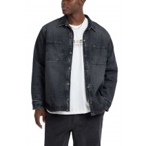 GUESS JEANS DENIM OVERSHIRT ΜΠΟΥΦΑΝ ΑΝΔΡΙΚΟ DENIM BLACK