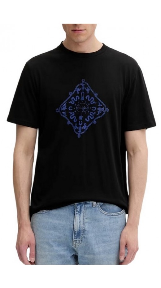 HUGO BOSS NERBERRI JERSEY T-SHIRT ΜΠΛΟΥΖΑ ΑΝΔΡΙΚΗ BLACK