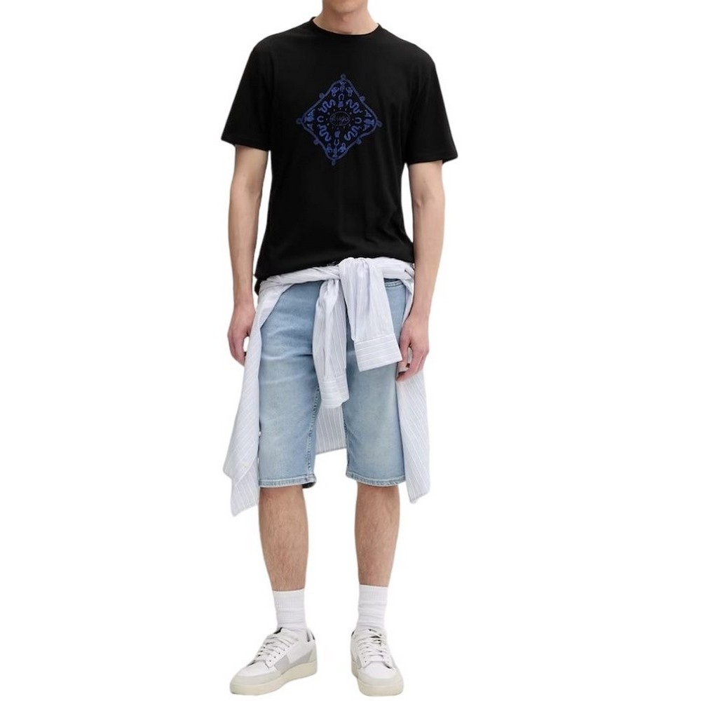 HUGO BOSS NERBERRI JERSEY T-SHIRT ΜΠΛΟΥΖΑ ΑΝΔΡΙΚΗ BLACK