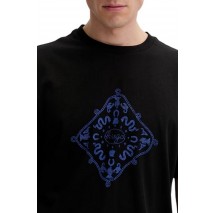 HUGO BOSS NERBERRI JERSEY T-SHIRT ΜΠΛΟΥΖΑ ΑΝΔΡΙΚΗ BLACK