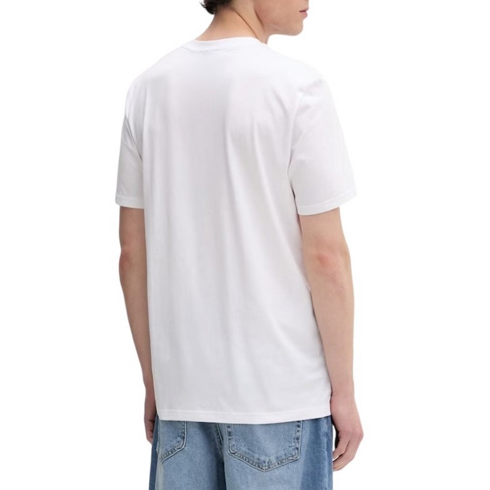 HUGO BOSS NERBERRI JERSEY T-SHIRT ΜΠΛΟΥΖΑ ΑΝΔΡΙΚΗ WHITE