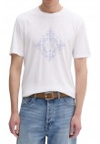 HUGO BOSS NERBERRI JERSEY T-SHIRT ΜΠΛΟΥΖΑ ΑΝΔΡΙΚΗ WHITE